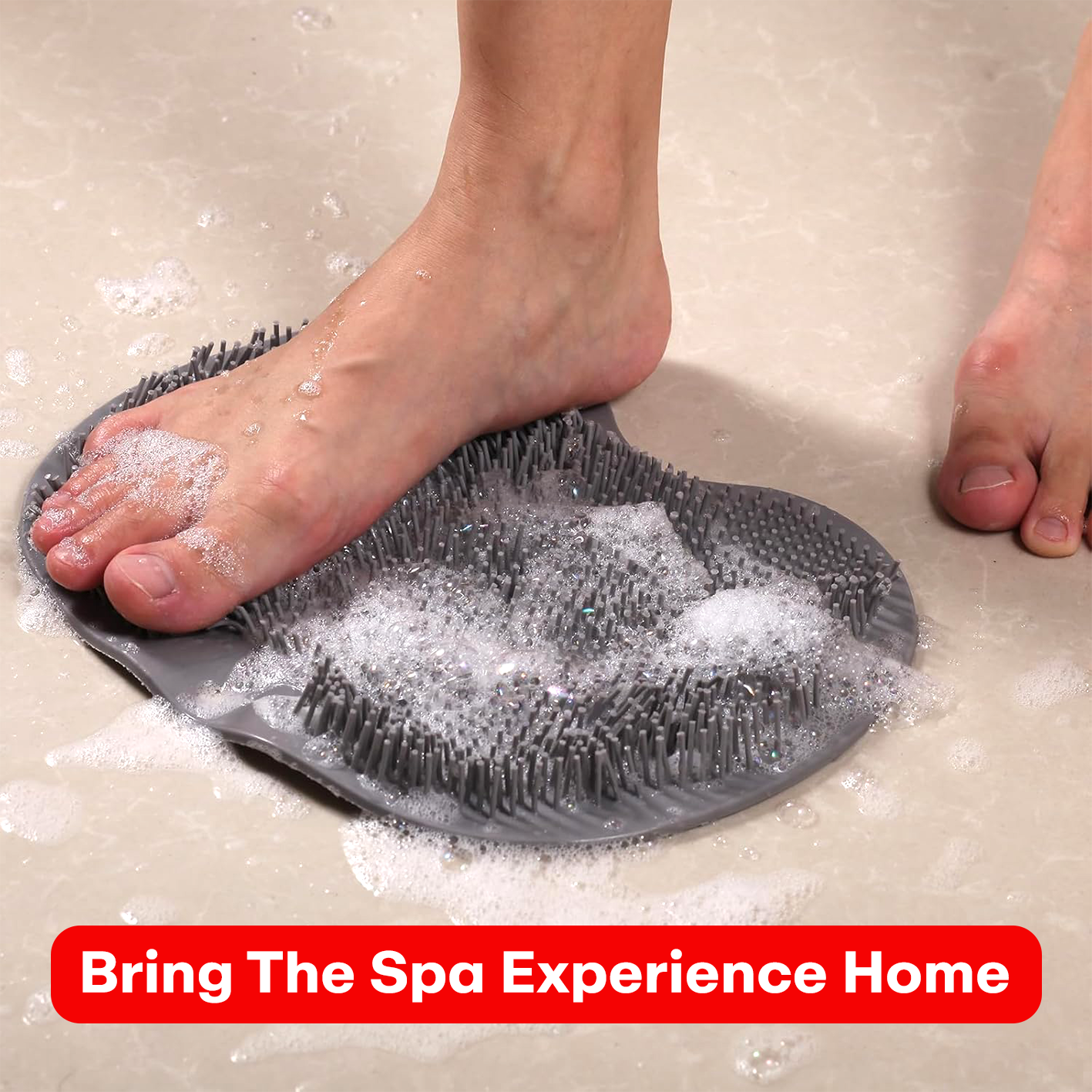 Prime Pick Shower Foot & Back Scrubber/Anti Slip Bathmat