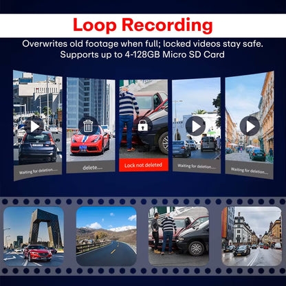 Wizry 3 In 1 Car Dash Camera Dvr (Acc)