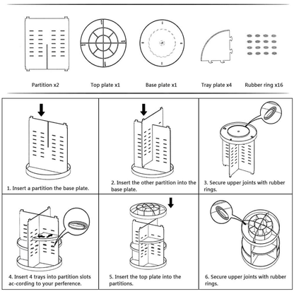 Prime Pick 360 Degree Rotating Cosmetic/Makeup Storage Organizer