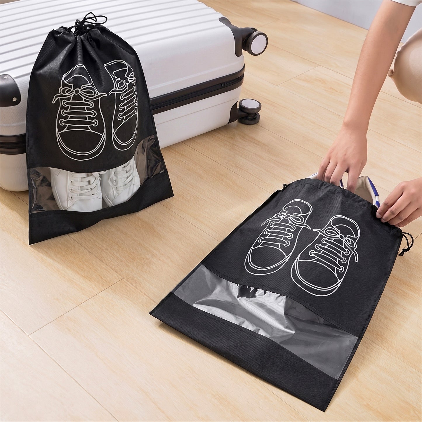 Prime Pick Shoe Travel Bag Set of 6 – Waterproof Dustproof Portable Shoe Organizer Pouches for Travel & Storage