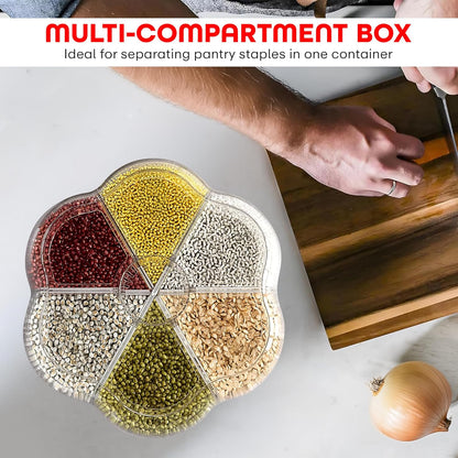 Prime Pick Grocery Organiser 360° Rotating With 6 Grid Dispenser