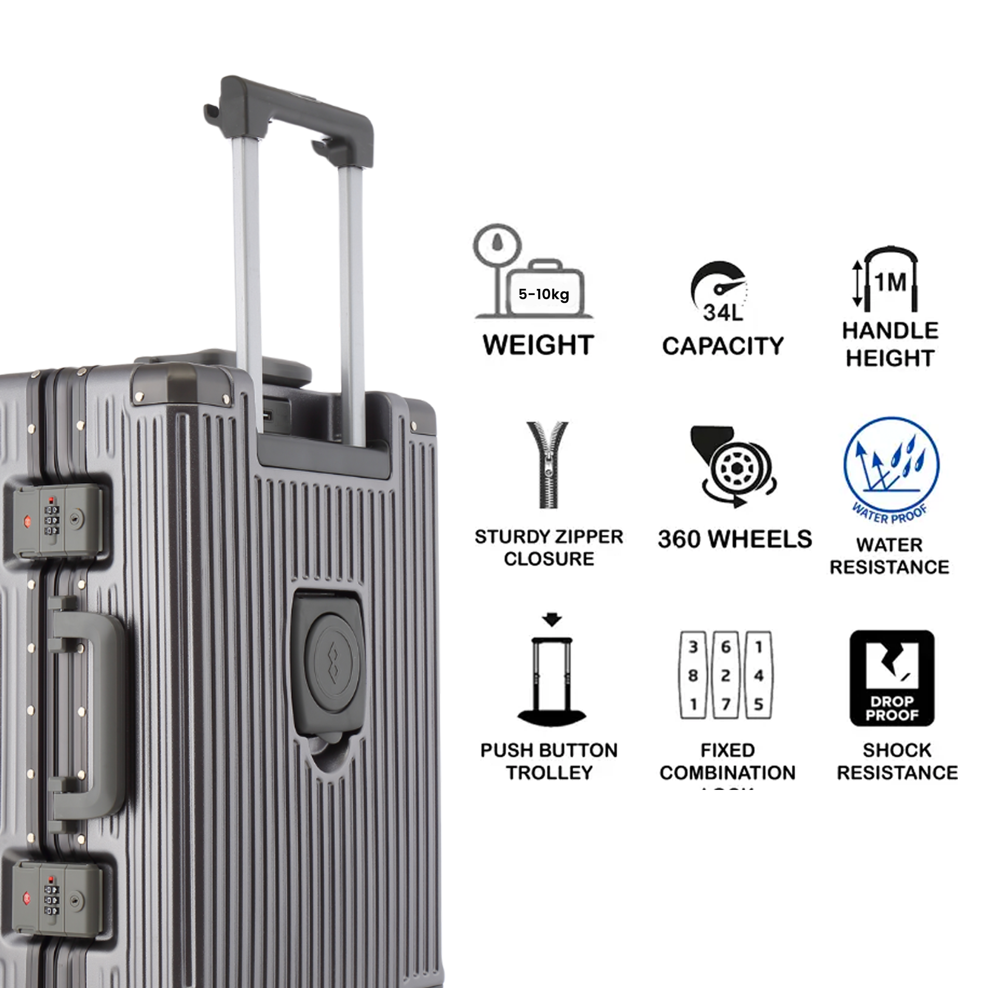 Prime Pick Luggage Trolley Suitcase