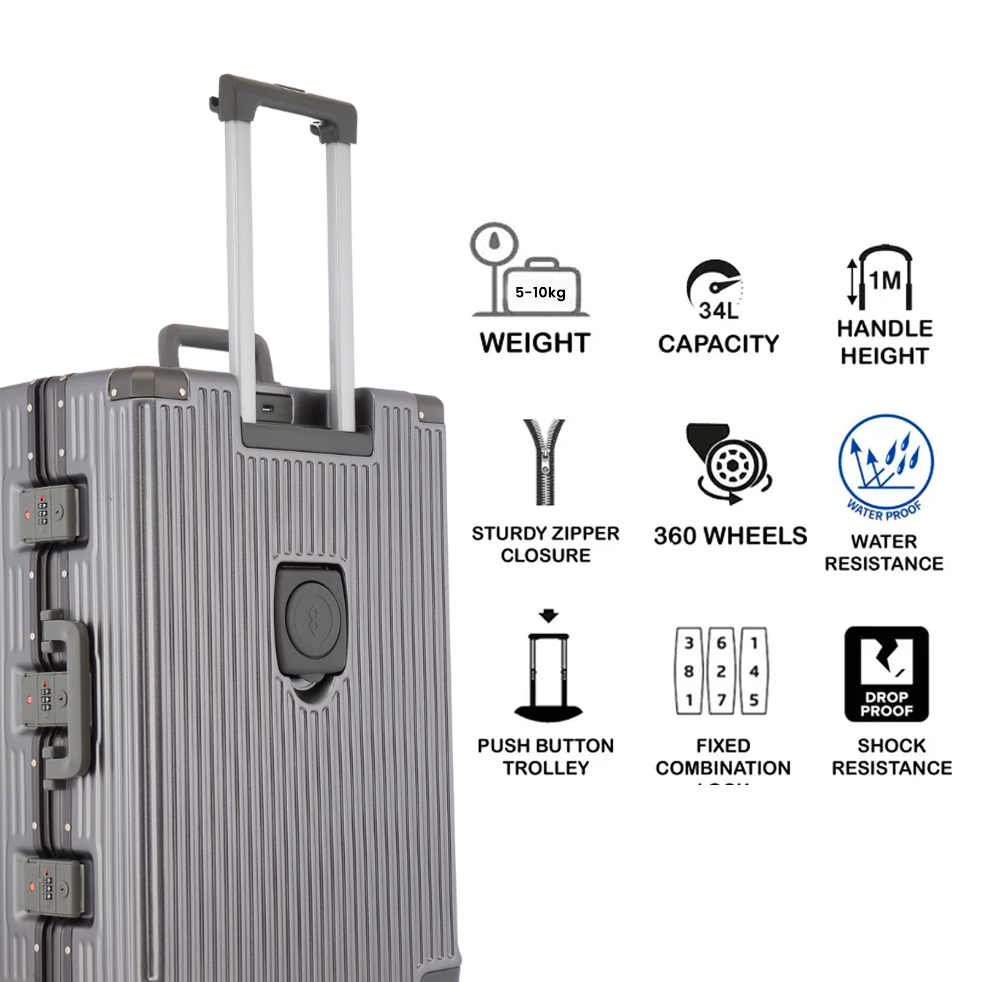 Prime Pick Luggage Trolley Suitcase