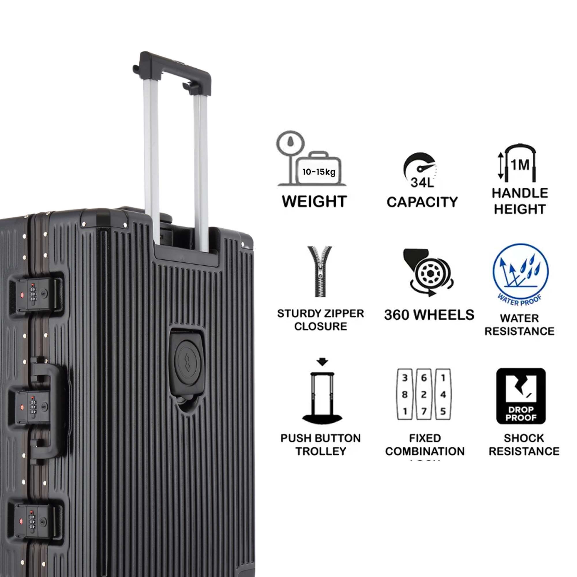 Prime Pick Luggage Trolley Suitcase