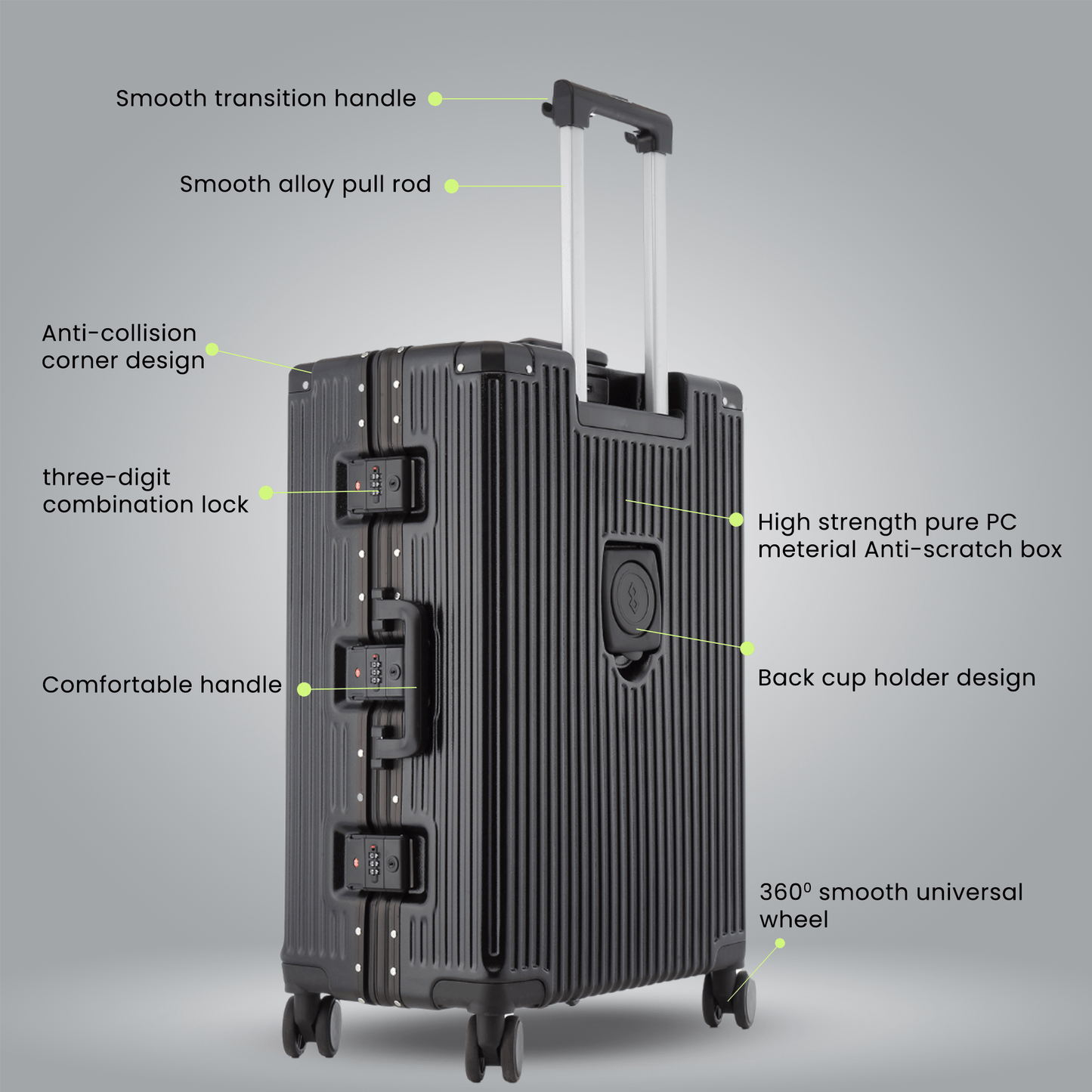 Prime Pick Luggage Trolley Suitcase