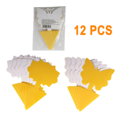 Prime Pick Sticky Traps Set of 12 – Strong Adhesive Insect & Pest Catcher for Home, Kitchen & Garden