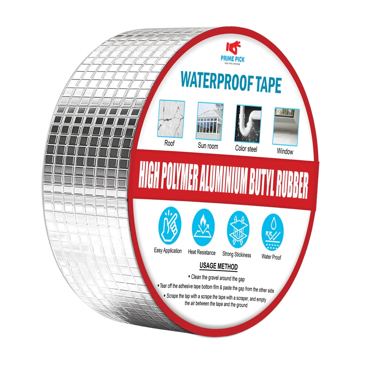 Waterproof Aluminium Rubber Tape 5M
