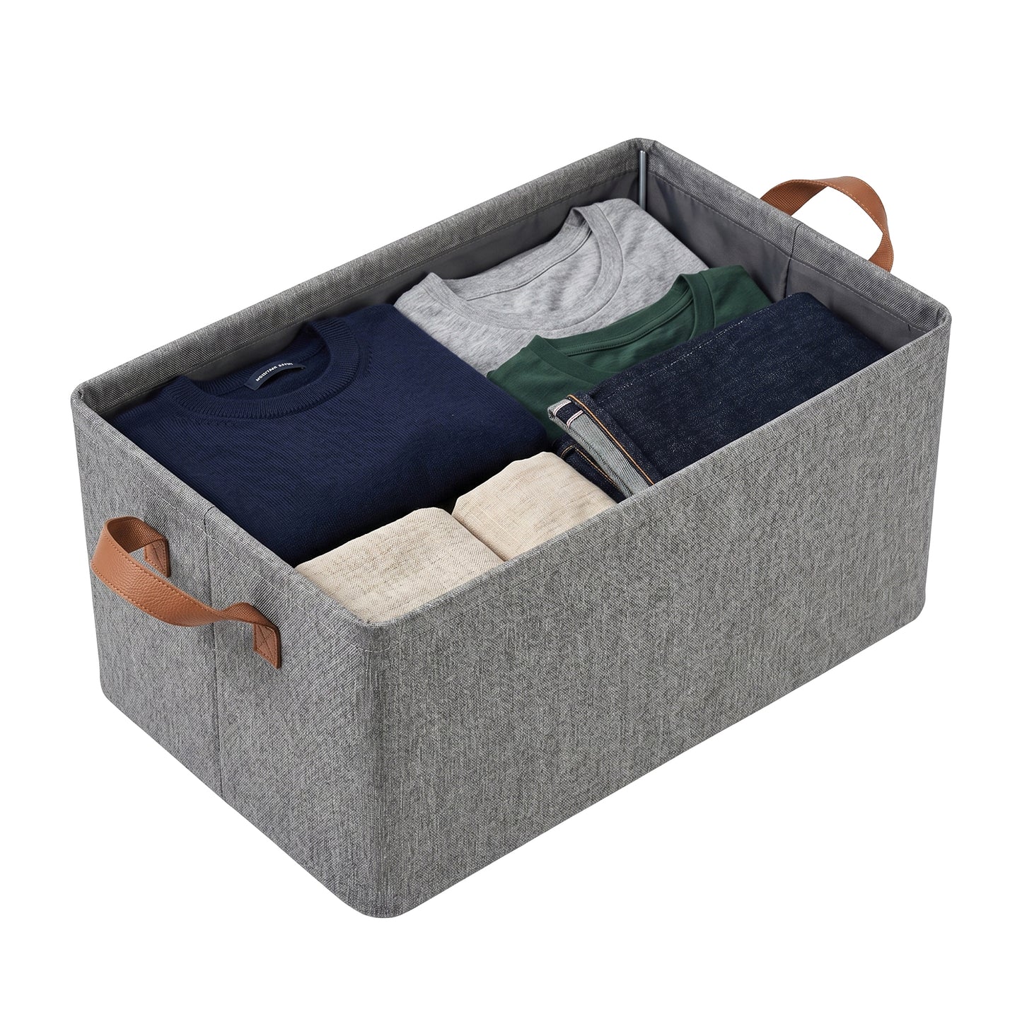 Prime Pick XL Oxford Cloth Organizer Durable Foldable Storage Box with Metal Frame