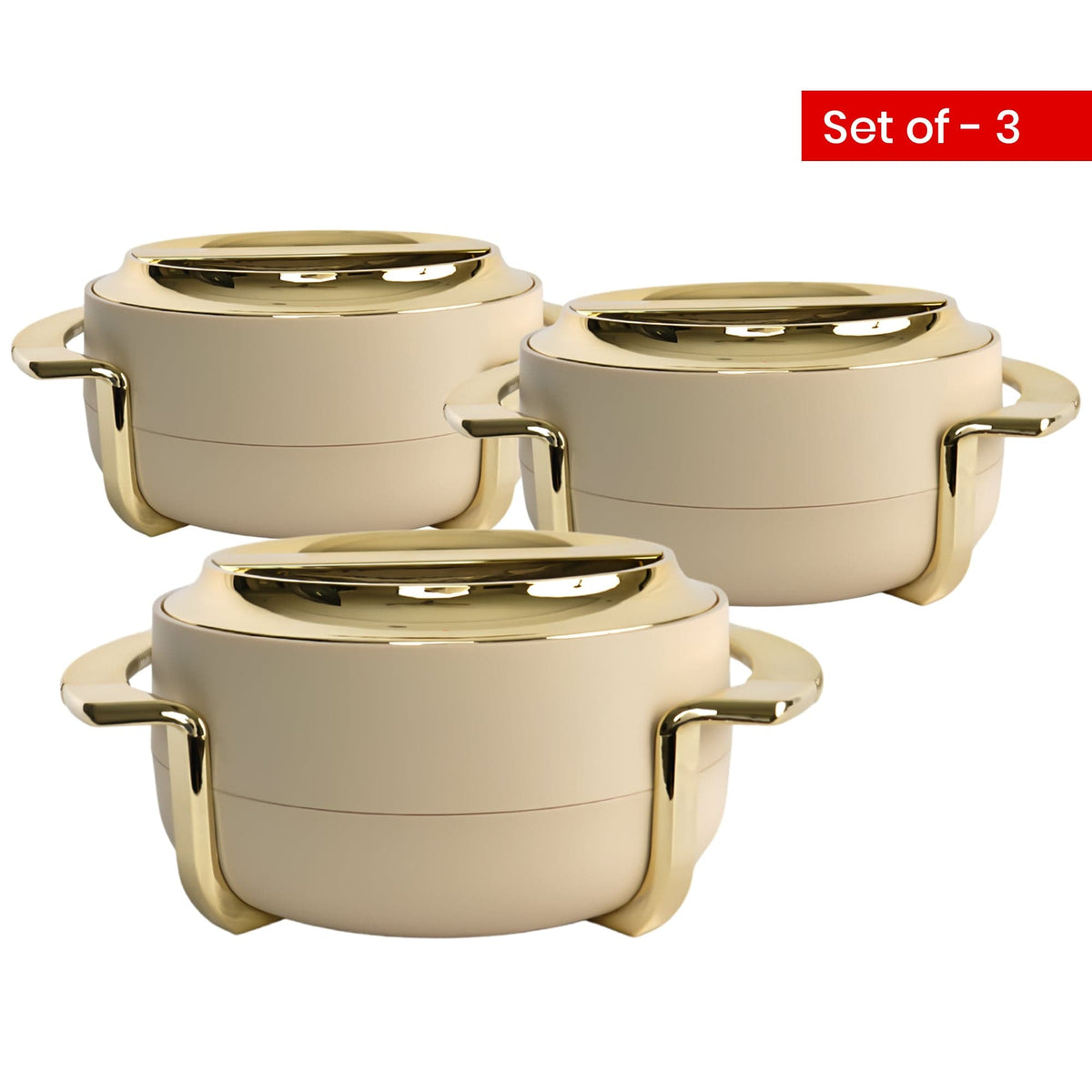 Insulated Casserole Set of 3 (1.8L + 2.3L + 3.5L) – Premium Hot Pot Set for Kitchen