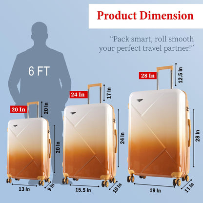 Velvair Luggage — Travel Made Stylish & Effortless  3-Piece Set: 20″ + 24″ + 28″