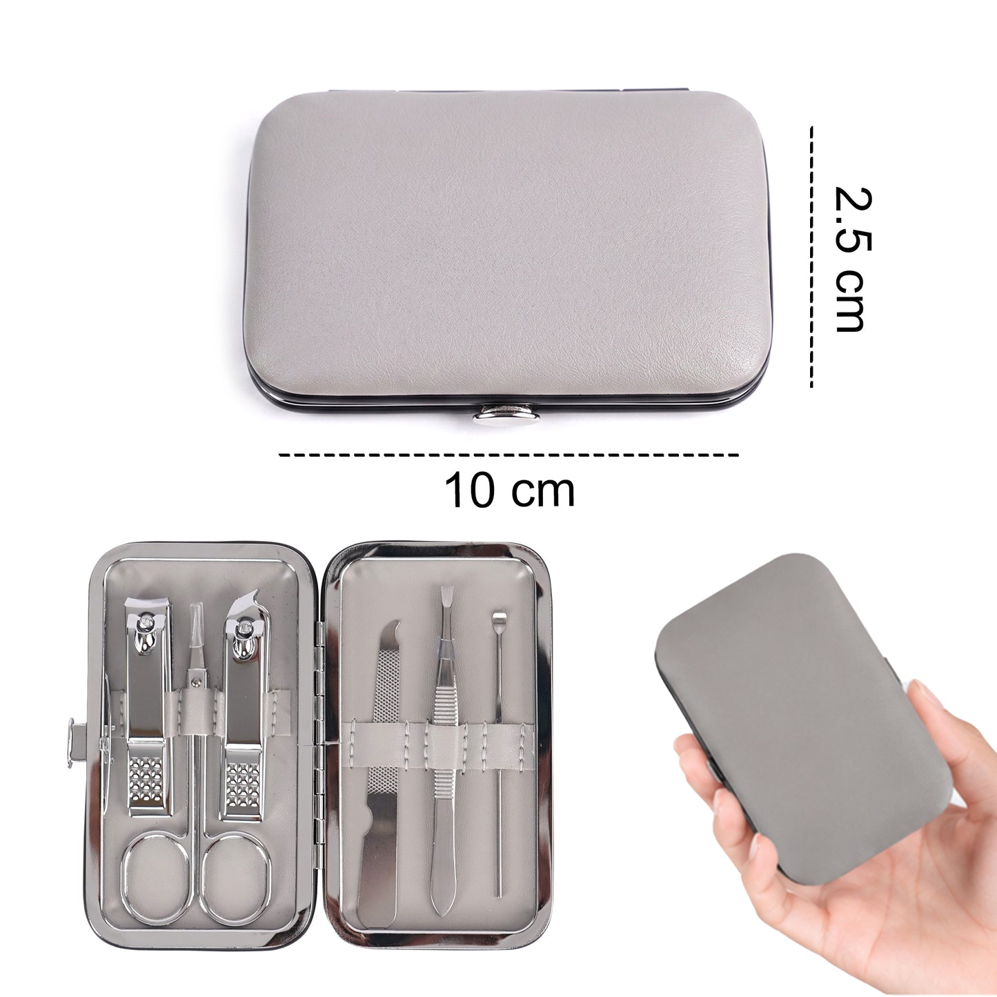 Prime Pick Manicure & Pedicure Grooming Kit – 6 Piece Professional Nail Care Set for Men & Women