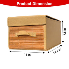 Foldable Bamboo Storage Box with Handle