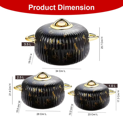 Prime Pick Premium Insulated Casserole Set of 3 (1L + 2L + 3.5L)