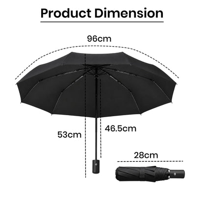 PrimePick 3-Fold Compact Travel Umbrella