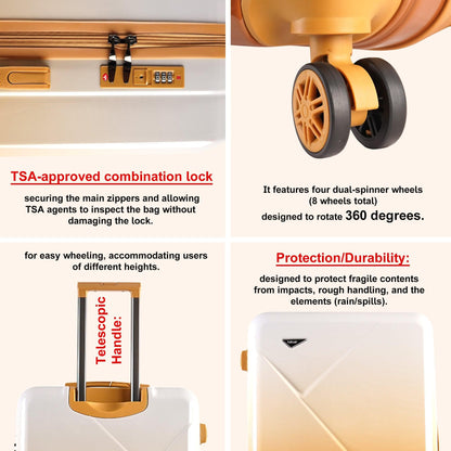 Velvair Luggage — Travel Made Stylish & Effortless  3-Piece Set: 20″ + 24″ + 28″