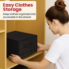 Foldable Bamboo Cloth Organizer with Handle