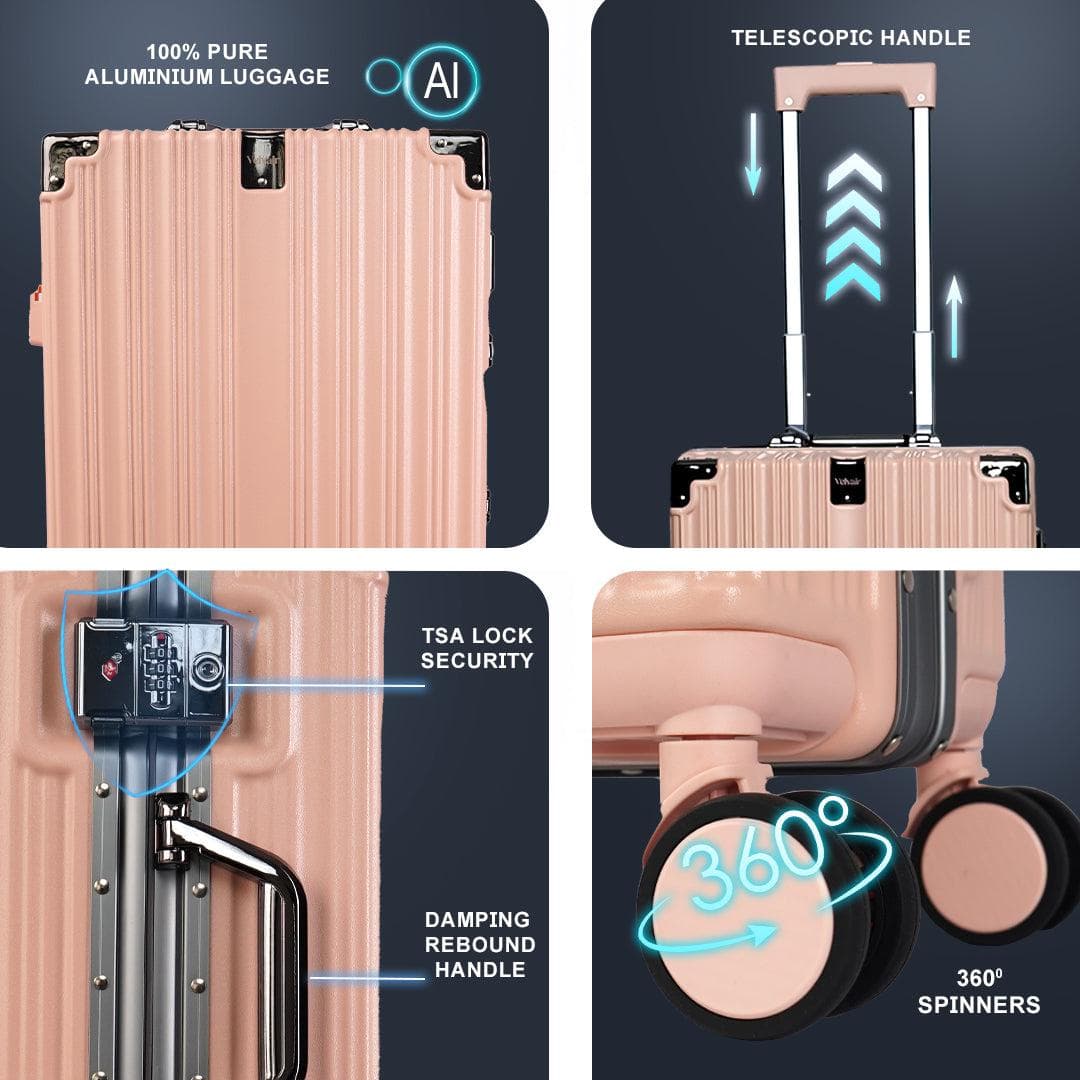 Velvair Luggage 20" Grey – Stylish & Durable Travel Companion