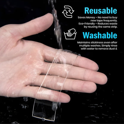Multipurpose Double Sided Nano Tape 2MM Thickness – Strong Adhesive Reusable Tape 3M Length (1CM / 2CM / 3CM Width)