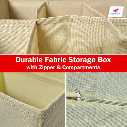 Foldable Bamboo Cloth Organizer with 6-Compartments