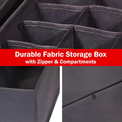 Foldable Premium Bamboo Cloth Organizer with 6 Compartments