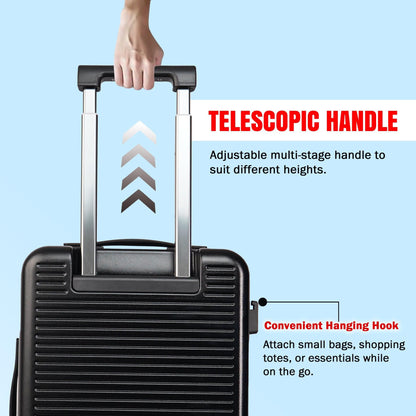 Velvair Luggage: Travel Made Stylish and Effortless 20" BLACK