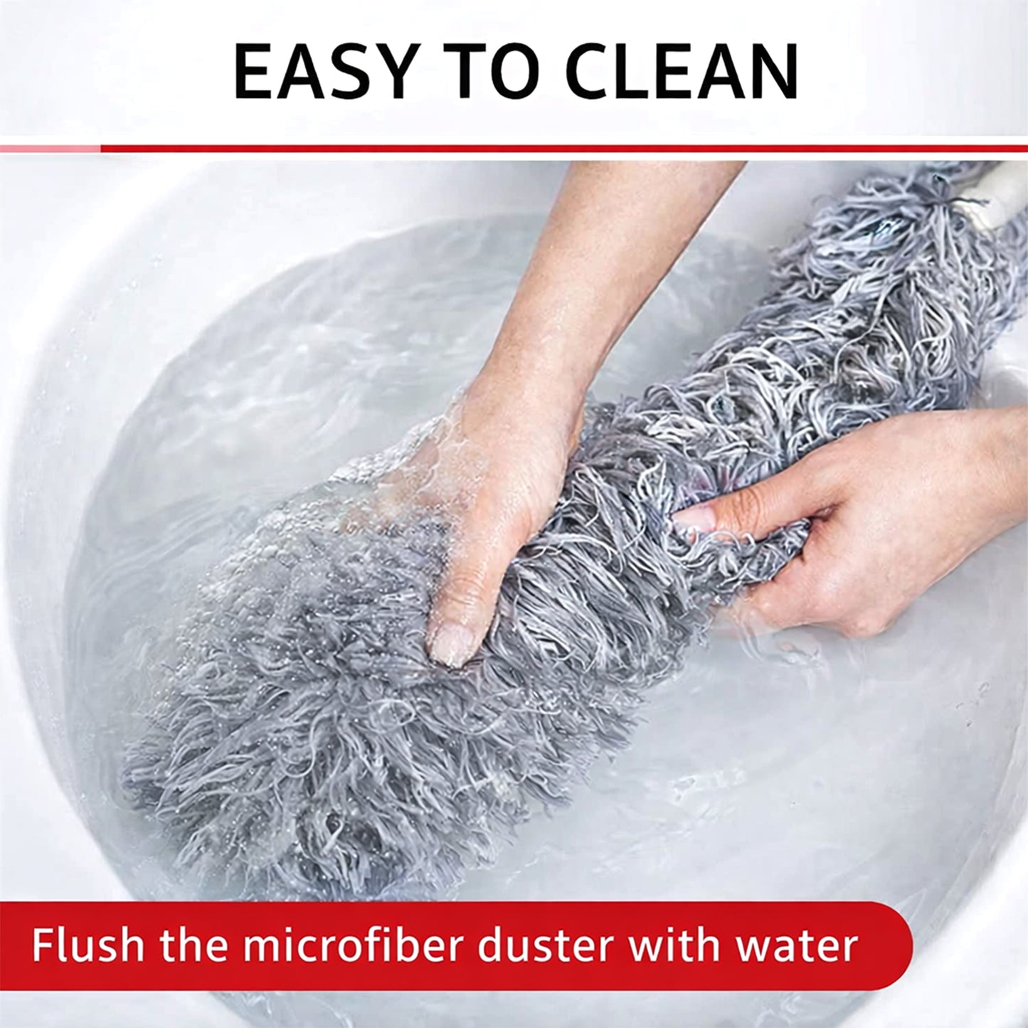 Prime Pick Microfiber Telescopic Duster 2.5m | Extendable Pole for High Ceiling, Fan & Cobweb Cleaning | Washable, Bendable Head Dust Cleaner