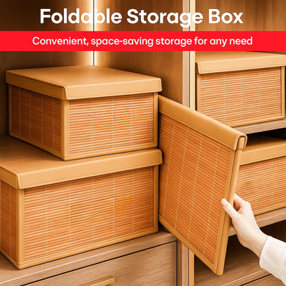 Minimalist Foldable Bamboo Storage Organizer