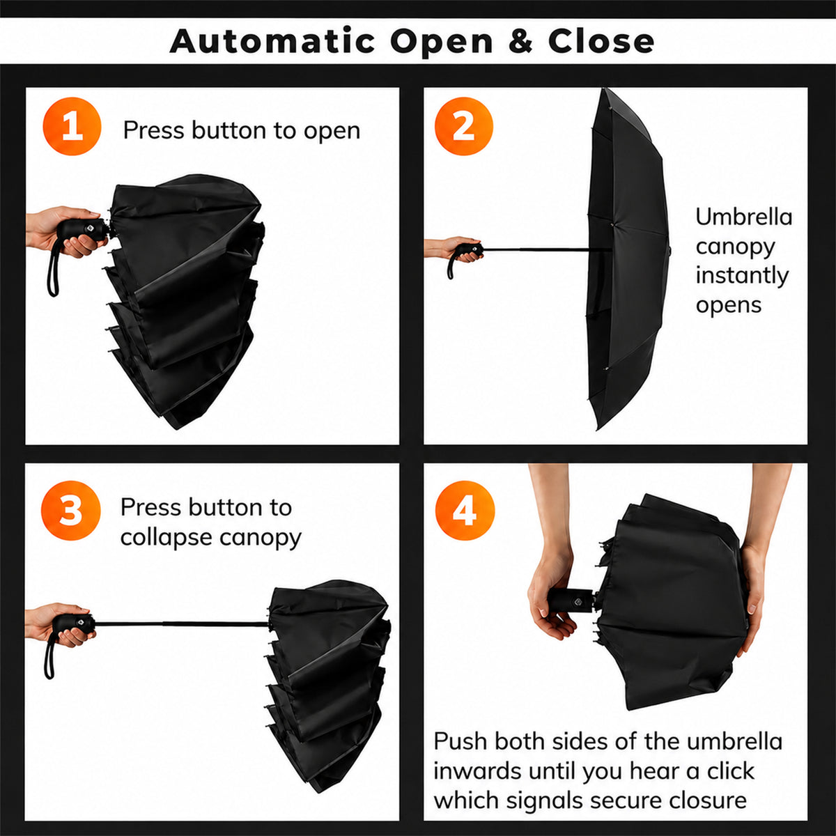 PrimePick 3-Fold Compact Travel Umbrella