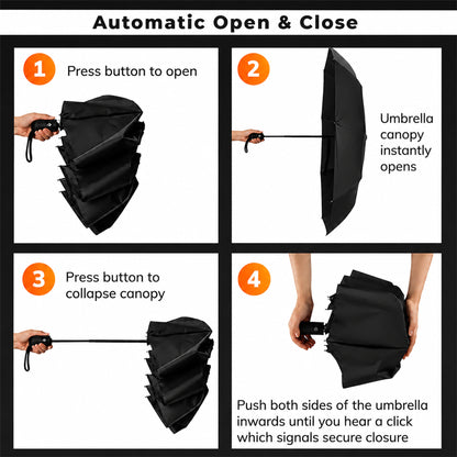 PrimePick 3-Fold Compact Travel Umbrella