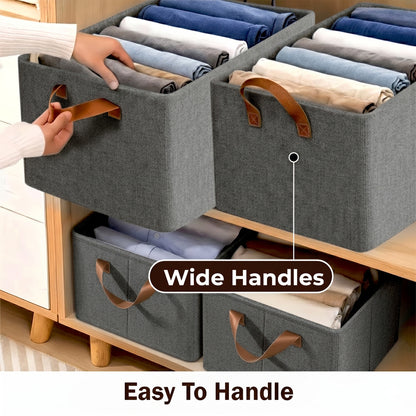 Prime Pick XL Oxford Cloth Organizer Durable Foldable Storage Box with Metal Frame