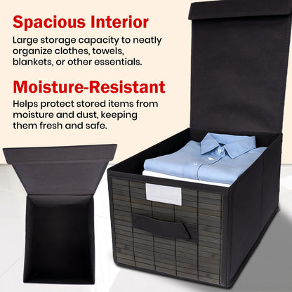 Foldable Bamboo Cloth Organizer with Handle