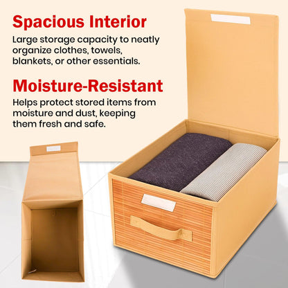 Foldable Bamboo Storage Box with Handle