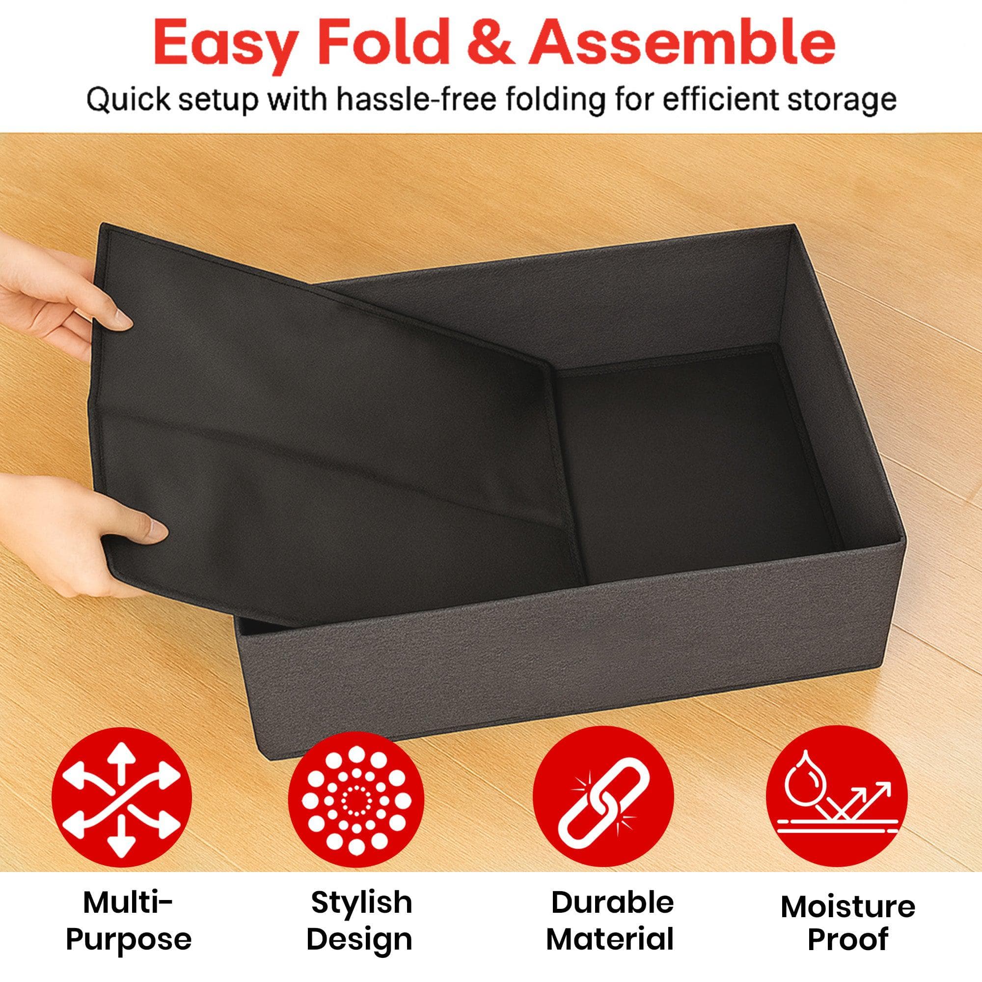 Foldable Premium Bamboo Cloth Organizer Box