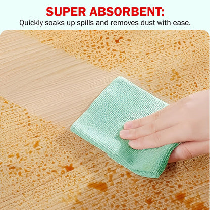 Microfiber Cleaning & Drying Wipes Matcha Green 20×20 cm – Pack of 20