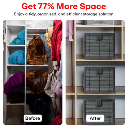 Foldable Premium Bamboo Cloth Organizer Box