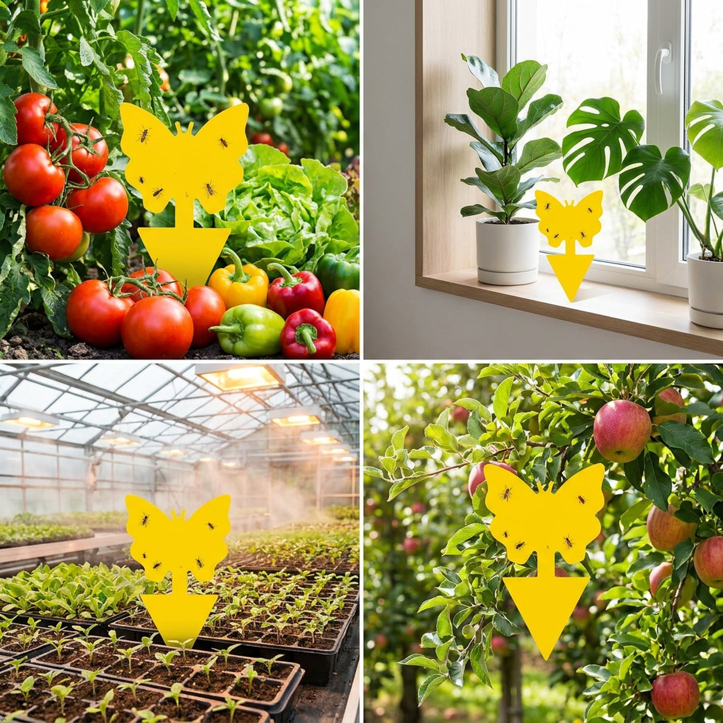 Prime Pick Sticky Traps Set of 12 – Strong Adhesive Insect & Pest Catcher for Home, Kitchen & Garden