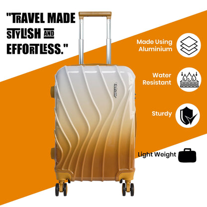 Premium 20” Hard Shell Luggage – Elegant Gold Trolley Bag