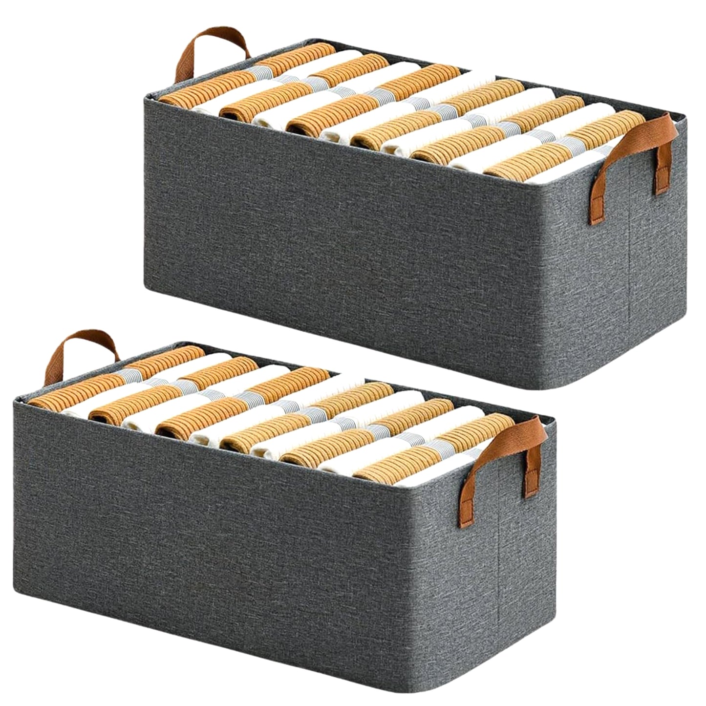 Prime Pick XL Oxford Cloth Organizer Durable Foldable Storage Box with Metal Frame