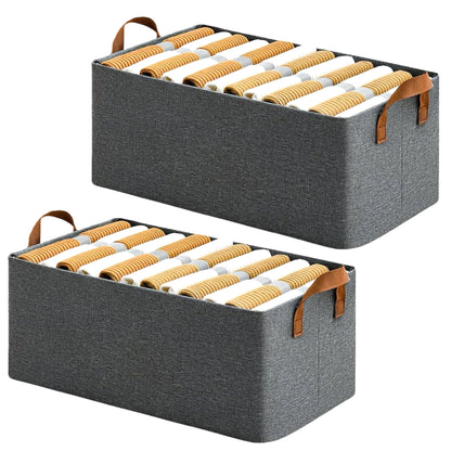 Prime Pick XL Oxford Cloth Organizer Durable Foldable Storage Box with Metal Frame