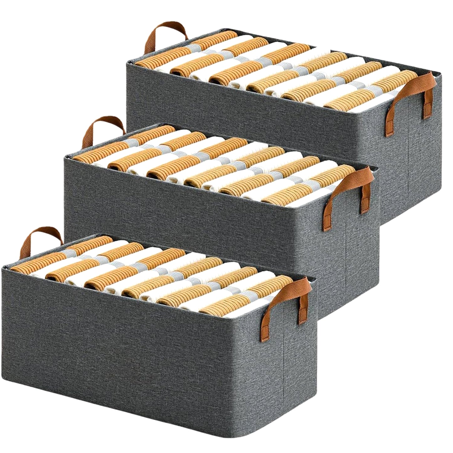 Prime Pick XL Oxford Cloth Organizer Durable Foldable Storage Box with Metal Frame