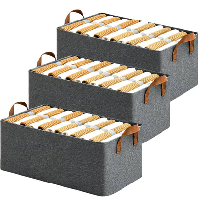 Prime Pick XL Oxford Cloth Organizer Durable Foldable Storage Box with Metal Frame