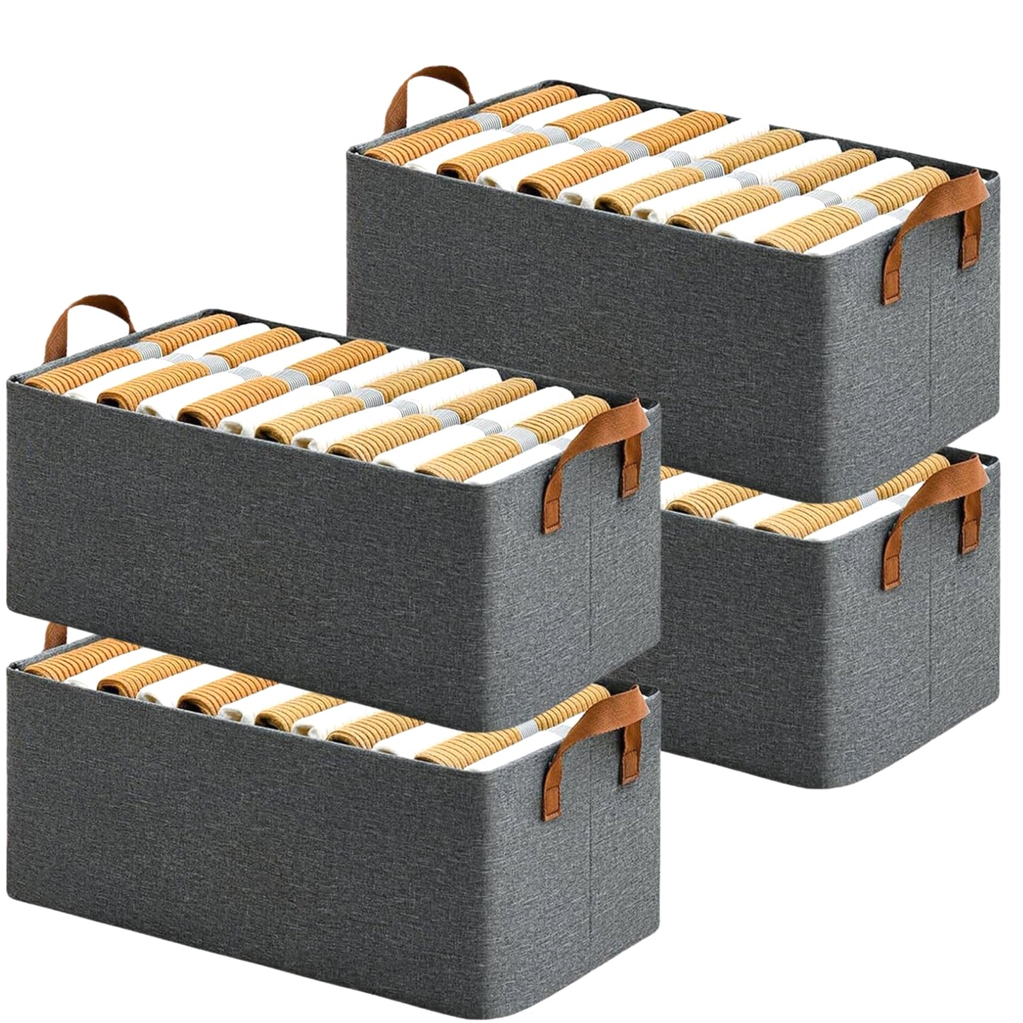 Prime Pick XL Oxford Cloth Organizer Durable Foldable Storage Box with Metal Frame