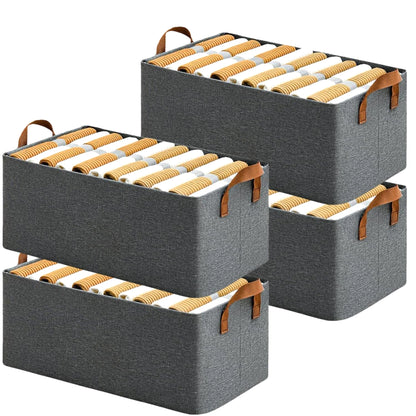 Prime Pick XL Oxford Cloth Organizer Durable Foldable Storage Box with Metal Frame