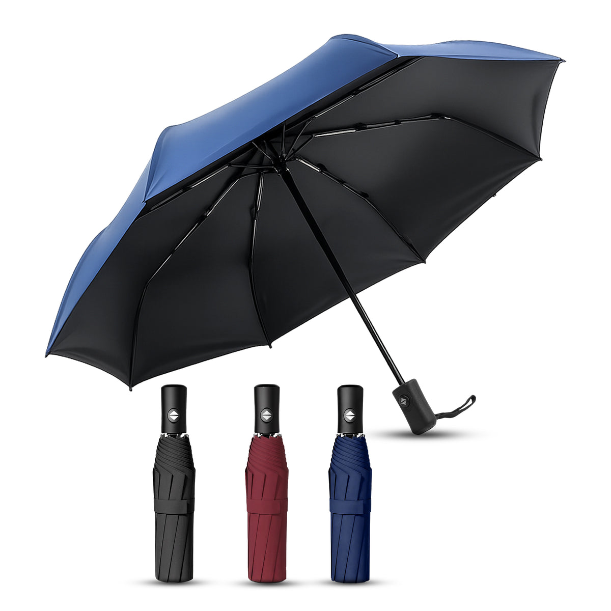 PrimePick 3-Fold Compact Travel Umbrella