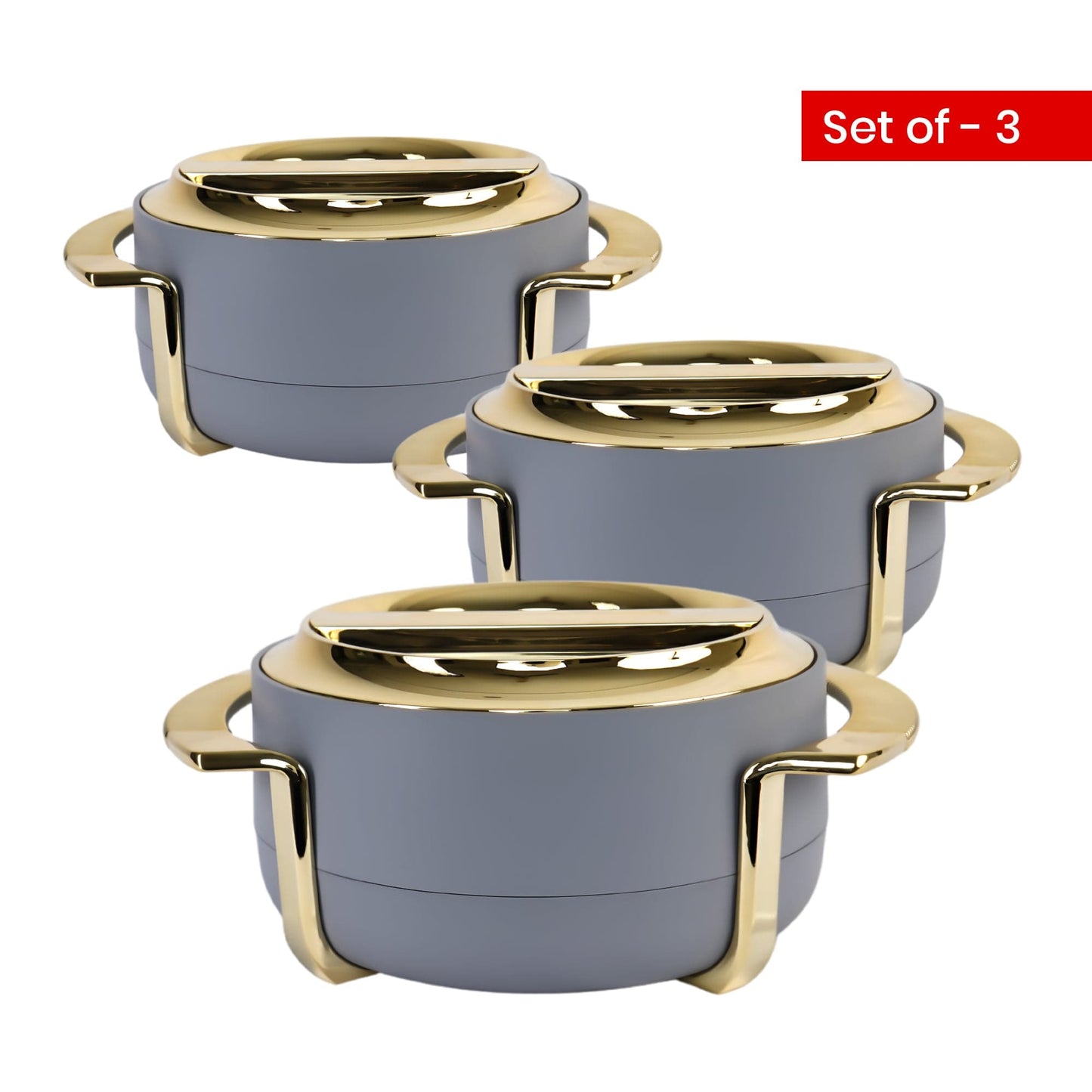 Insulated Casserole Set of 3 (1.8L + 2.3L + 3.5L) – Premium Hot Pot Set for Kitchen