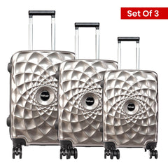 Premium Hard Shell Luggage Set of 3 (20” + 24” + 28”) – Stylish Black Trolley Bag Combo