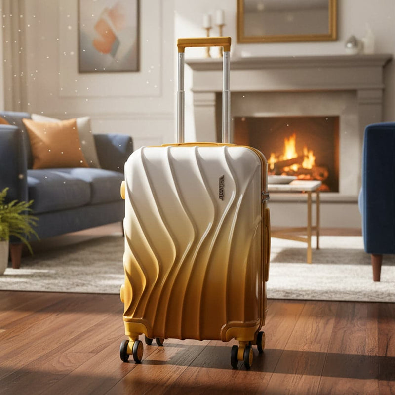 Premium 20” Hard Shell Luggage – Elegant Gold Trolley Bag
