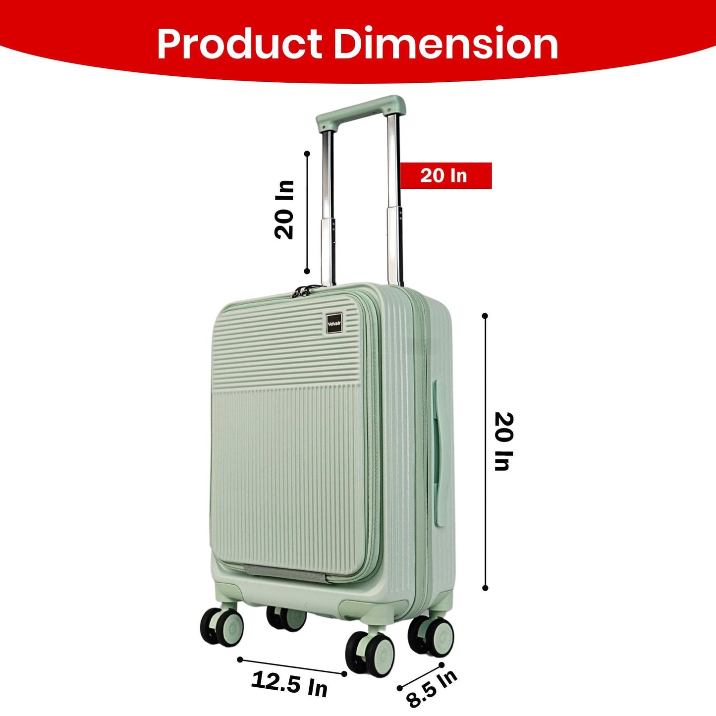 Velvair Luggage: Travel Made Stylish and Effortless 20" BLACK