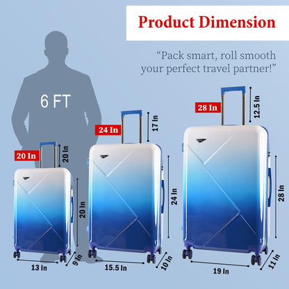 Velvair Luggage — Travel Made Stylish & Effortless  3-Piece Set: 20″ + 24″ + 28″