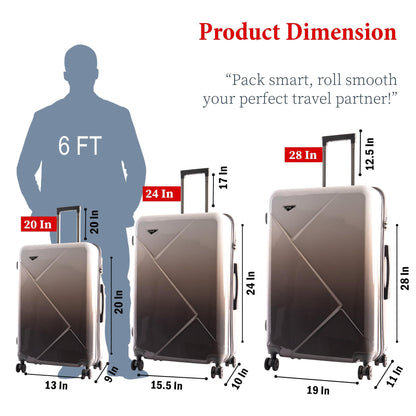 Velvair Luggage — Travel Made Stylish & Effortless  3-Piece Set: 20″ + 24″ + 28″